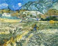 Champ clos avec paysan Vincent van Gogh